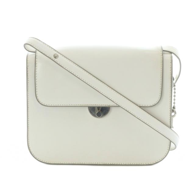 【中古】メゾンマルジェラ 11 サンプル品 フラップショルダーバッグ レザー 白 ホワイト S56WG0056