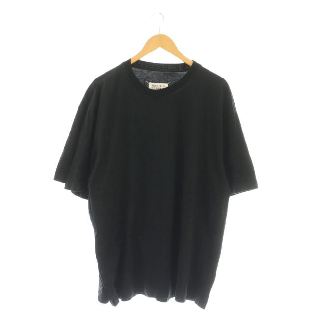 【中古】メゾンマルジェラ 1 アシンメトリー ドッキングTシャツ カットソー XS ブラック S51GC0474