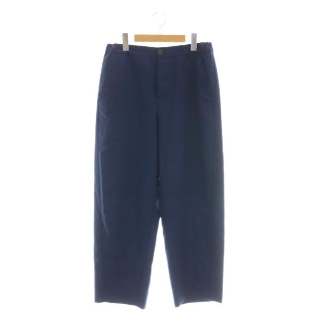 【中古】マルニ MARNI 25SS ウールトロピカルシャーリングテーパードパンツ スラックス 40 紺 ネイビー