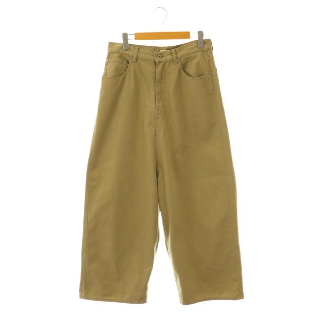 【中古】アンスクリア INSCRIRE E/C Loose Fit Pants チノパンツ ワイド 32 ベージュ ID-PT33B /CX ■OS ■OS