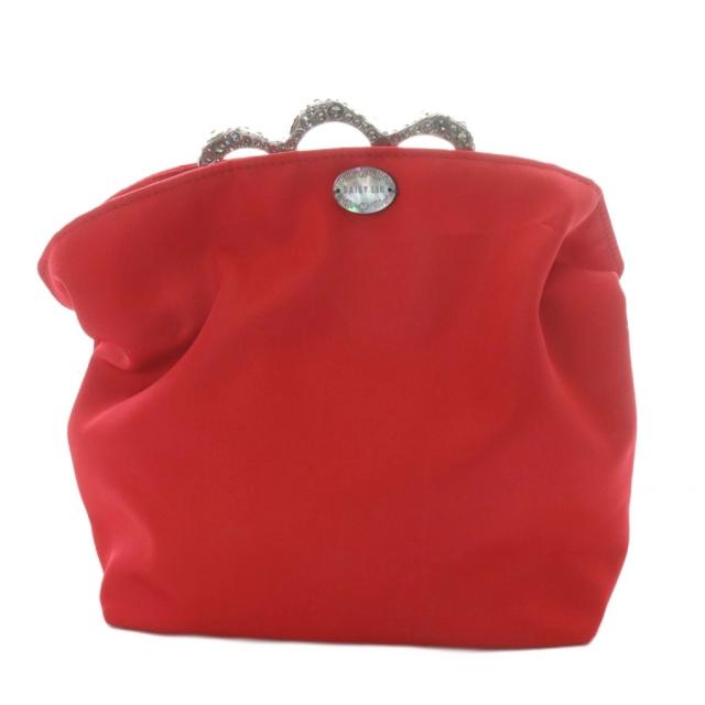 【中古】デイジーリンフォクシー DAISY LIN For FOXEY ナックルハンドル パーティバッグ レッド /YO24 レディース