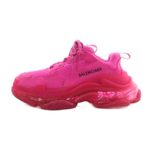 【中古】バレンシアガ トリプルS TRIPLE S スニーカー シューズ US6 24.0cm ショッキングピンク 544351 レディース