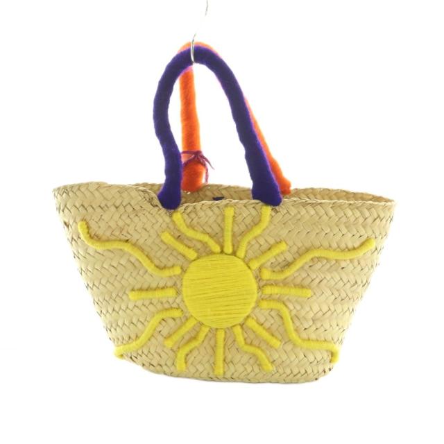 中古】キロメートル パリ SAINT-TROPEZ かごバッグ ストローバッグ