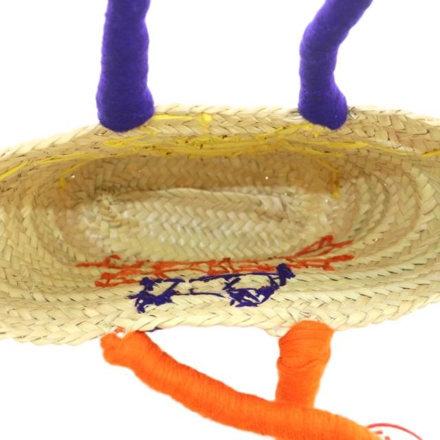 【中古】キロメートル パリ SAINT-TROPEZ かごバッグ ストローバッグ ハンドバッグ ベージュ オレンジ 紫 レディース 中古】キロメートル パリ SAINT-TROPEZ かごバッグ ストローバッグ