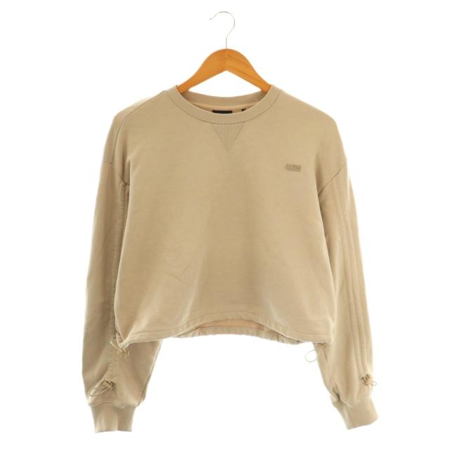 【中古】キス KITH ショート丈クロップドスウェットトップス トレーナー M ベージュ /AT ■OS ■SH レディース