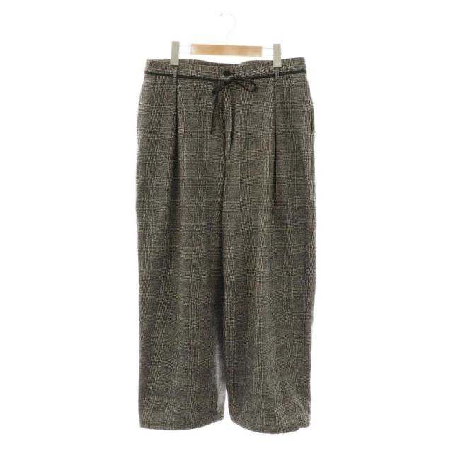 【中古】マーカ marka M19D-02PT01C TUCK WIDE PANTS 千鳥格子パンツ ワイドパンツ 2 ブラック ホワイト /ES ■OS