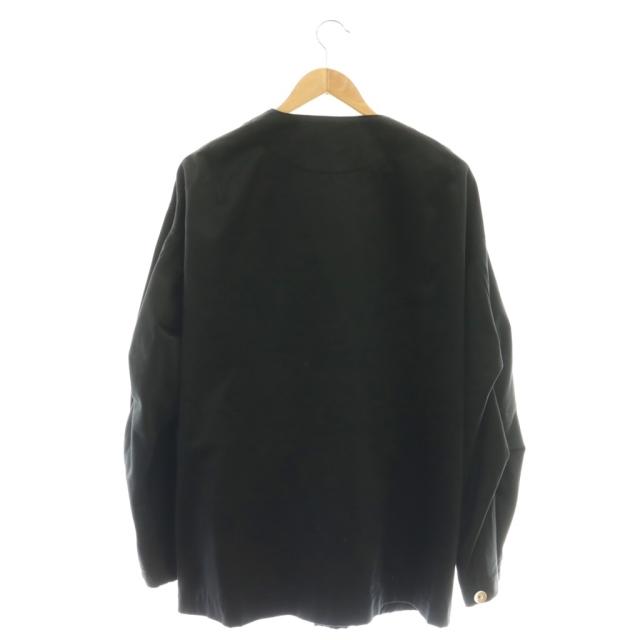 【中古】オールモストブラック ALMOSTBLACK スタッズノーカラージャケットブルゾン 2 黒 ブラック スナップボタン_1