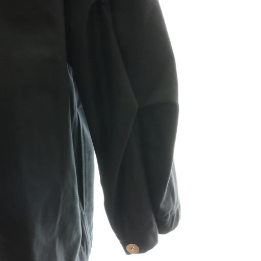 【中古】オールモストブラック ALMOSTBLACK スタッズノーカラージャケットブルゾン 2 黒 ブラック スナップボタン_5