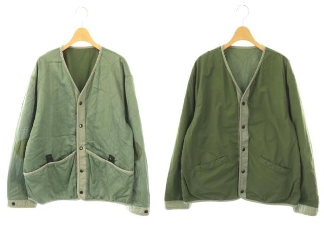 【中古】サイ N/P Light Taffeta Garment Dyed Shell Jacket ノーカラージャケット キルティング 中綿 40