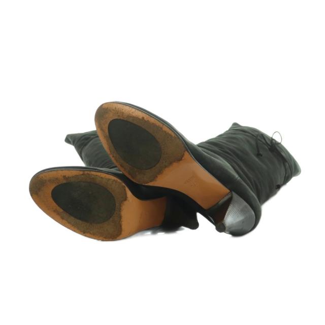 【中古】ペリーコ PELLICO ロングブーツ 37.5 24.5cm 黒 ブラック /MI ■OS レディース