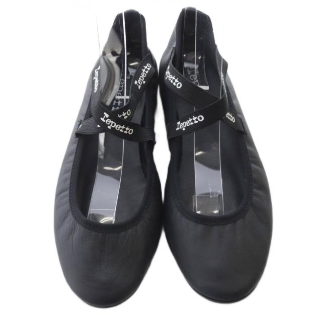 【中古】レペット Repetto babies joana メリージェーン バレエシューズ 38 24.7cm 黒 ブラック /SR ■SH レディース