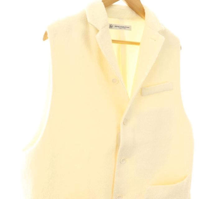 【中古】未使用品 ジャーナルスタンダード ラックス 24AW ツイードヘリンベスト シルク混 オフホワイト /ES ■OS_2