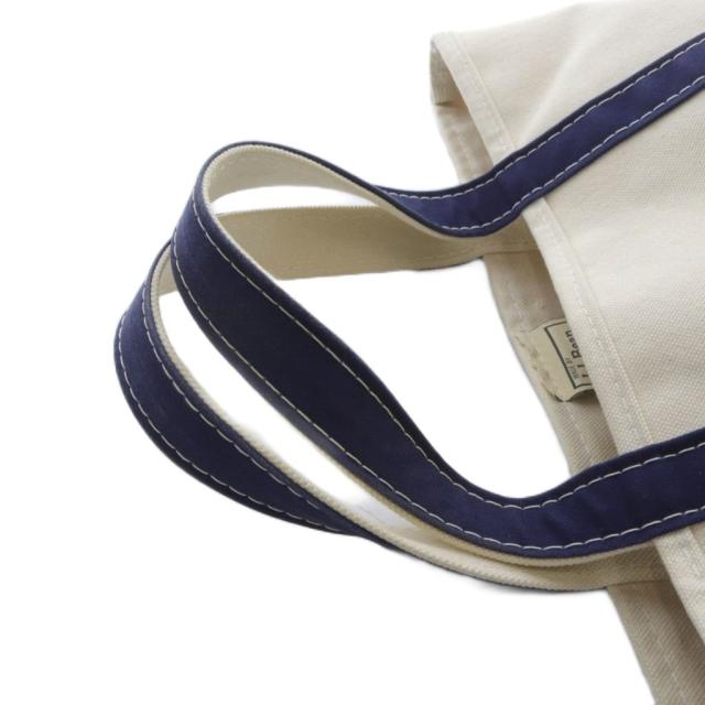 【中古】エルエルビーン L.L.BEAN BOAT AND TOTE トートバッグ ハンドバッグ キャンバス ブルー ホワイト /YO5
