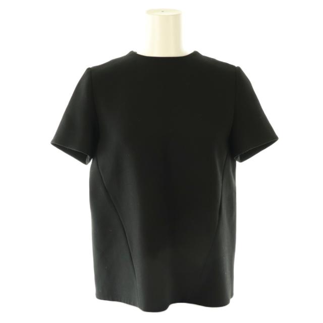 【中古】ヨーコチャン YOKO CHAN フェイクパール 半袖 カットソー 36 ブラック /DF ■OS レディース