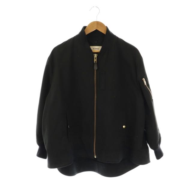 【中古】ザ リラクス UNITED ARROWS別注 MA-1 ブルゾン ジップアップ 36 ブラック /DO ■OS レディース