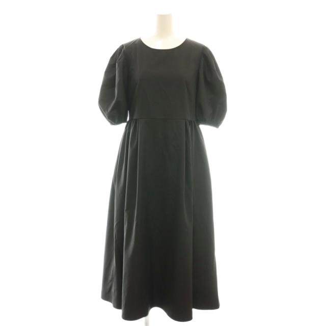 【中古】フォクシーニューヨーク FOXEY NEW YORK 25年 Dress Lady Puff ワンピース ロング 40 ブラック 45137