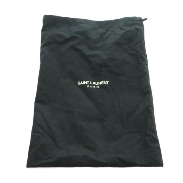 【中古】サンローラン パリ エンボスドレザーエスパドリーユ スリッポン 37 23.5cm シルバーカラー LK 458573