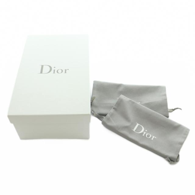 【中古】クリスチャンディオール toile de jouy パンプス 総柄 リボン ストラップ 35 22.0cm アイボリー グレー