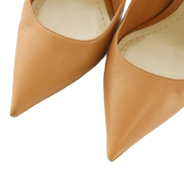 【中古】クリスチャンディオール パンプス ポインテッドトゥ クリスタルヒール 36D 23.0cm ベージュ MD0416