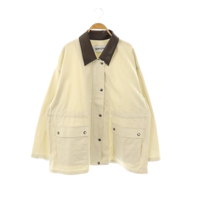 【中古】バビロン 25AW コットンカルゼバイカラーブルゾン F ライトベージュ ブラウン /DO ■OS レディース