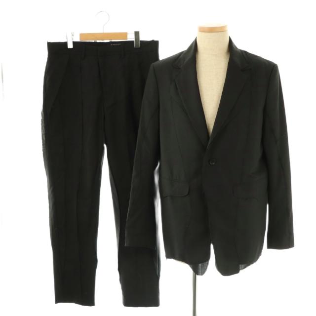 【中古】オールモストブラック 20SS セットアップスーツ 1Bテーラードジャケット パンツ 2 ブラック /DO ■OS