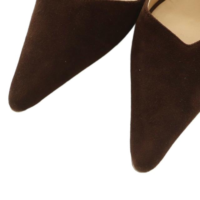 【中古】ブレンテッラ BRENTELLA Vカット ミュール ポインテッドトゥ 37 24.0cm ボルドー /MI ■OS レディース