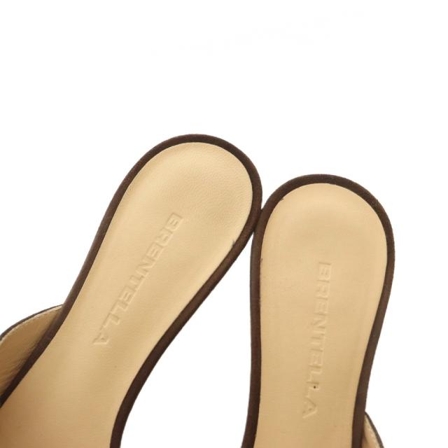 【中古】ブレンテッラ BRENTELLA Vカット ミュール ポインテッドトゥ 37 24.0cm ボルドー /MI ■OS レディース