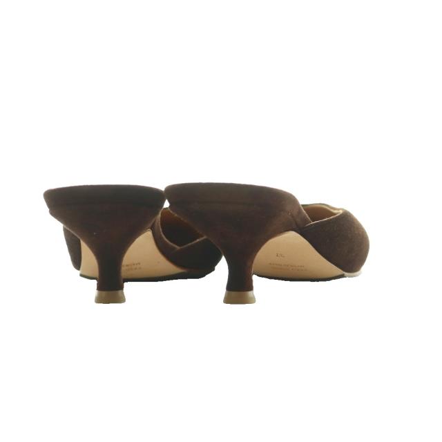 【中古】ブレンテッラ BRENTELLA Vカット ミュール ポインテッドトゥ 37 24.0cm ボルドー /MI ■OS レディース