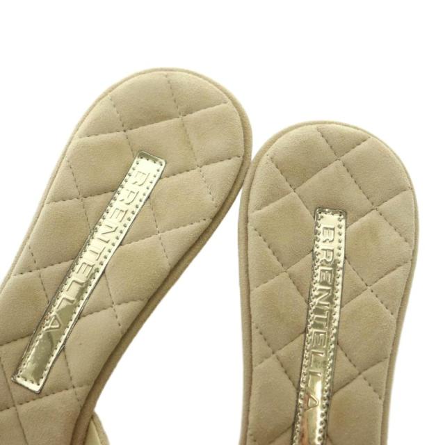 【中古】ブレンテッラ MUSE de Deuxieme Classe取扱 ミュール ポインテッドトゥ スエード 37 24.0cm ベージュ