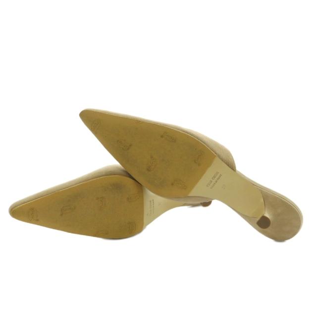 【中古】ブレンテッラ MUSE de Deuxieme Classe取扱 ミュール ポインテッドトゥ スエード 37 24.0cm ベージュ