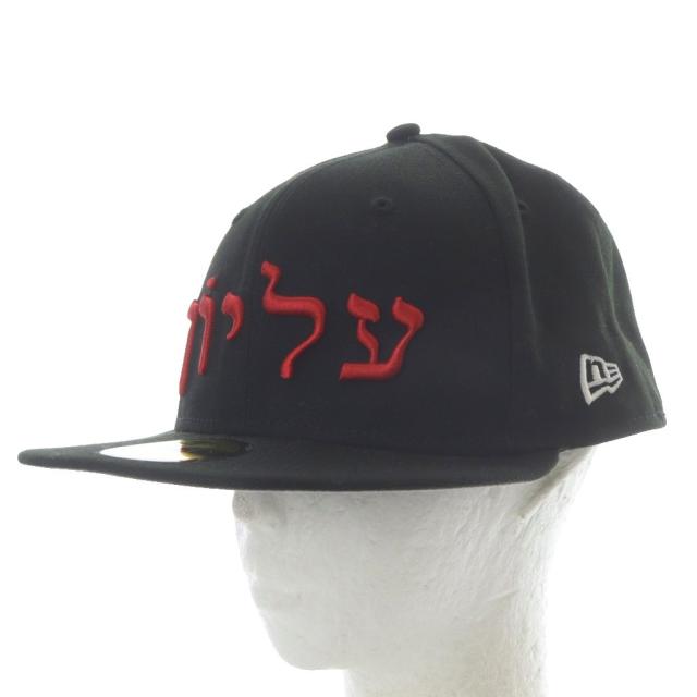 【中古】シュプリーム SUPREME New Era 23AW Hebrew New Era キャップ 帽子 7 3/4 61.5cm ブラック /YO5 ■AD メンズ