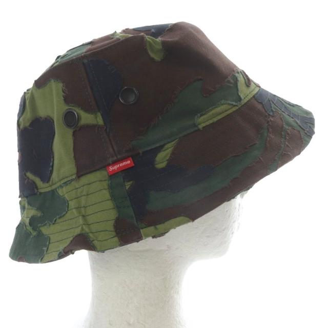 【中古】シュプリーム SUPREME 25SS Layered Camo Crusher 帽子 ハット ウッドランドカモ柄 M/L カーキ