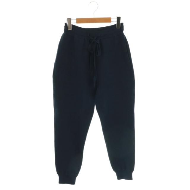 【中古】ドゥロワー Drawer 16Gダブルフェイススリムニットパンツ ジョガーパンツ 1 ネイビー /ES ■OS ■SH