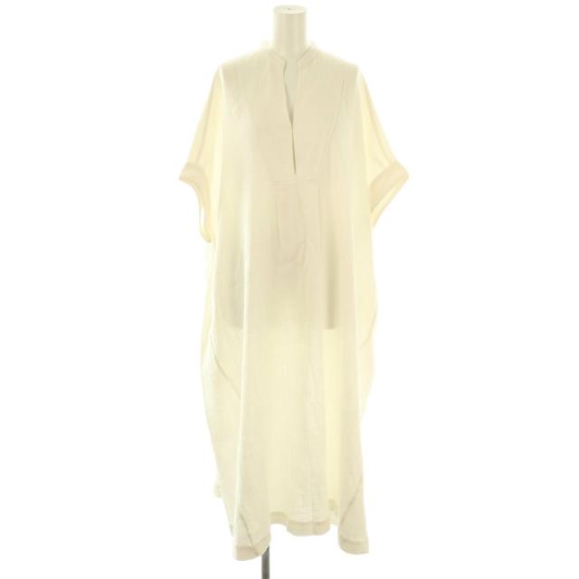 【中古】ヌキテパ NE QUITTEZ PAS! 24AW Double Gauze Big Shirts Dress ワンピース ロング オフホワイト /ES ■OS
