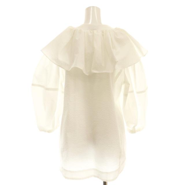 【中古】フォルフォルモ Formo Frill Blouse ブラウス シャツ プルオーバー ジャガード 2 白 /CX ■OS レディース_1