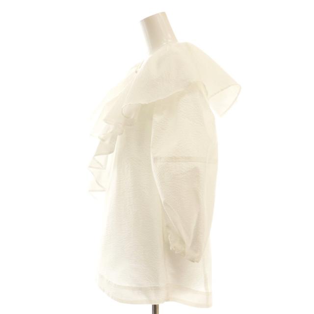 【中古】フォルフォルモ Formo Frill Blouse ブラウス シャツ プルオーバー ジャガード 2 白 /CX ■OS レディース_2