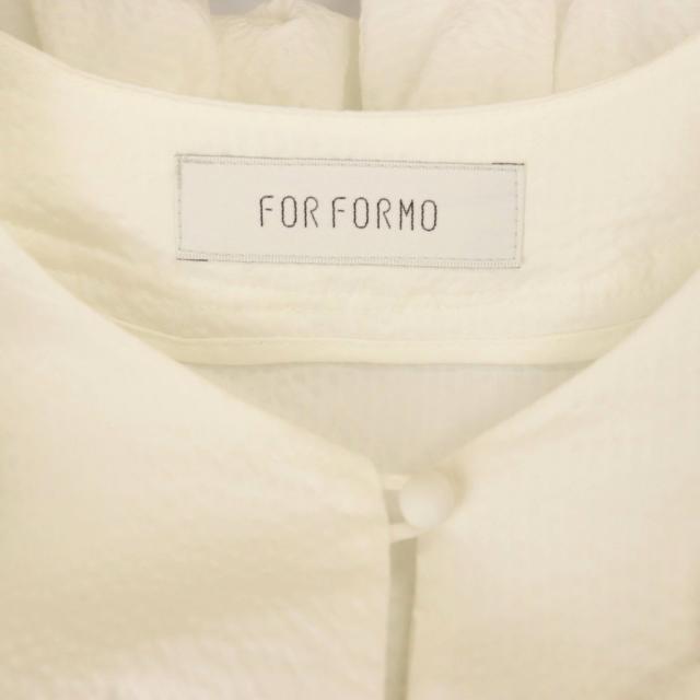 【中古】フォルフォルモ Formo Frill Blouse ブラウス シャツ プルオーバー ジャガード 2 白 /CX ■OS レディース_4