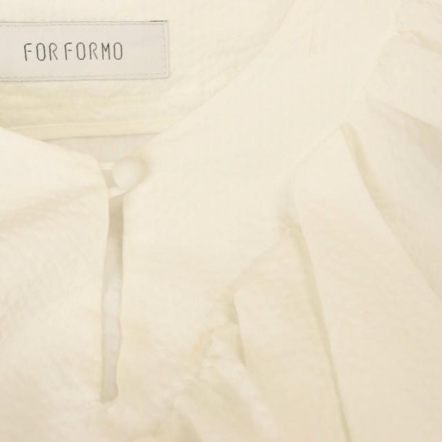 【中古】フォルフォルモ Formo Frill Blouse ブラウス シャツ プルオーバー ジャガード 2 白 /CX ■OS レディース_5