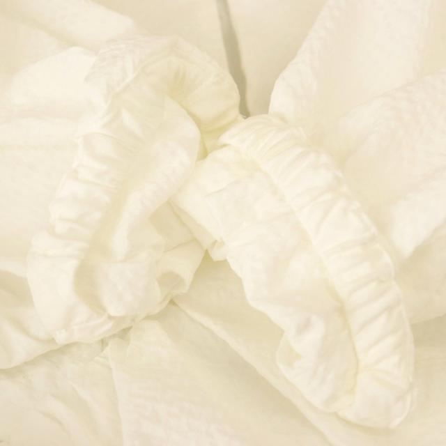 【中古】フォルフォルモ Formo Frill Blouse ブラウス シャツ プルオーバー ジャガード 2 白 /CX ■OS レディース_7