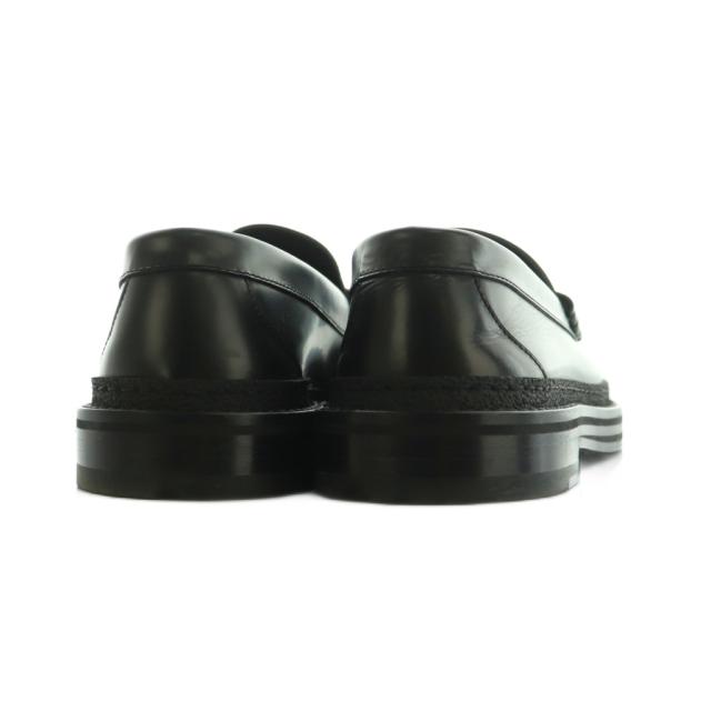 【中古】ジミーチュウ × ERIC HAZE エズラ スターチェーン ローファー レザー 38 25.0cm 黒 ブラック レディース