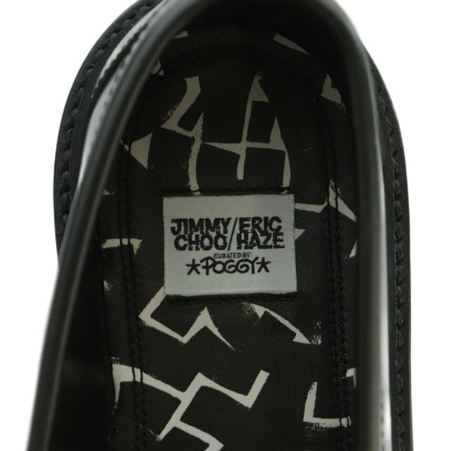 【中古】ジミーチュウ × ERIC HAZE エズラ スターチェーン ローファー レザー 38 25.0cm 黒 ブラック レディース
