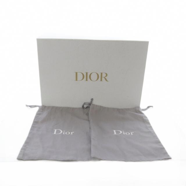 【中古】ディオール Dior グランヴィル Granville エスパドリーユ オブリーク エンブロイダリー 34.5 ネイビー_6