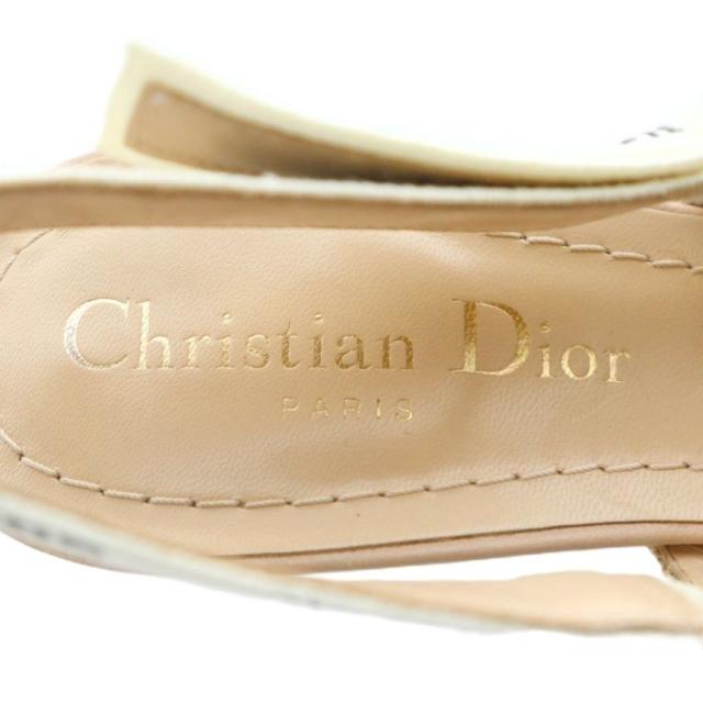 【中古】ディオール JADIOR スリングバックパンプス ヒール ポインテッドトゥ テクニカルファブリック 34.5 21.5cm