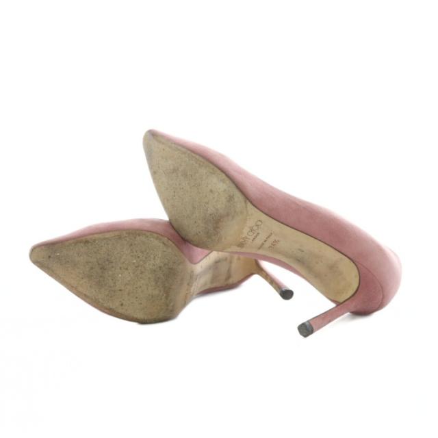 【中古】ジミーチュウ JIMMY CHOO Romy 85 ピンヒールパンプス ハイヒール レザー 本革 34.5 21.5cm ピンク