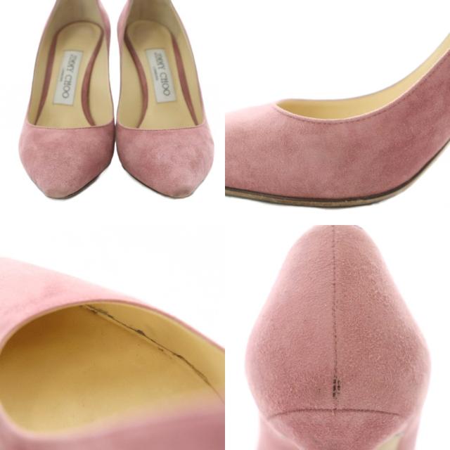 【中古】ジミーチュウ JIMMY CHOO Romy 85 ピンヒールパンプス ハイヒール レザー 本革 34.5 21.5cm ピンク