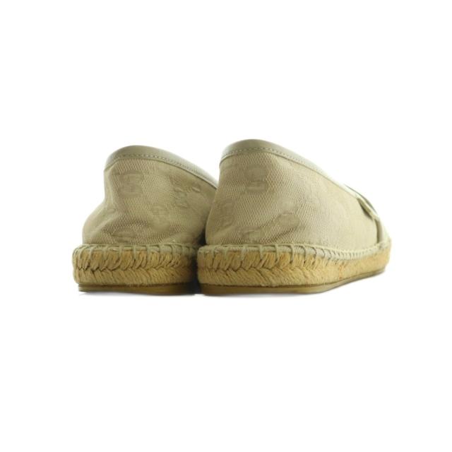 【中古】グッチ エスパドリーユ スリッポン シューズ GGキャンバス 35 22.0cm アイボリー ベージュ 466902 レディース