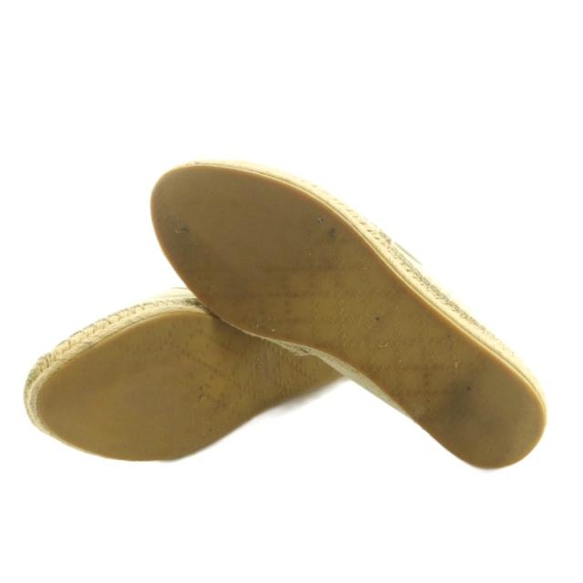 【中古】グッチ エスパドリーユ スリッポン シューズ GGキャンバス 35 22.0cm アイボリー ベージュ 466902 レディース