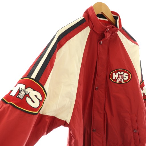 【中古】ヒステリックグラマー 24AW EVIL STARワッペン スタンドカラージャケット ブルゾン F レッド アイボリー_2