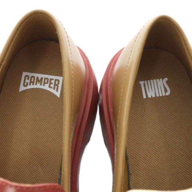 【中古】カンペール ツインズ ローファー ドレスシューズ レザー 本革 37 23.4cm マルチカラー 赤 レッド 白