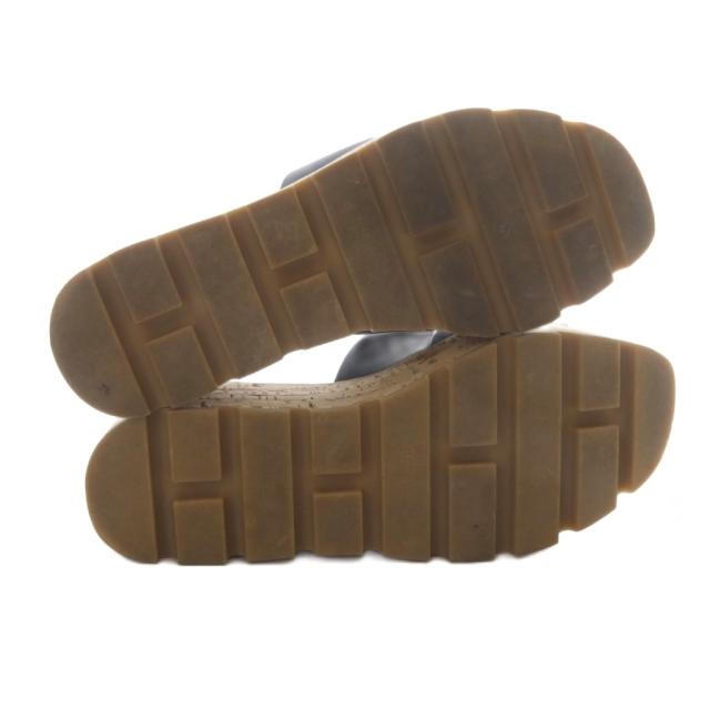 【中古】エルメス HERMES エズ EZE Hカットディテール サンダル プラットフォーム 厚底 23.5cm ブラック 221026Z